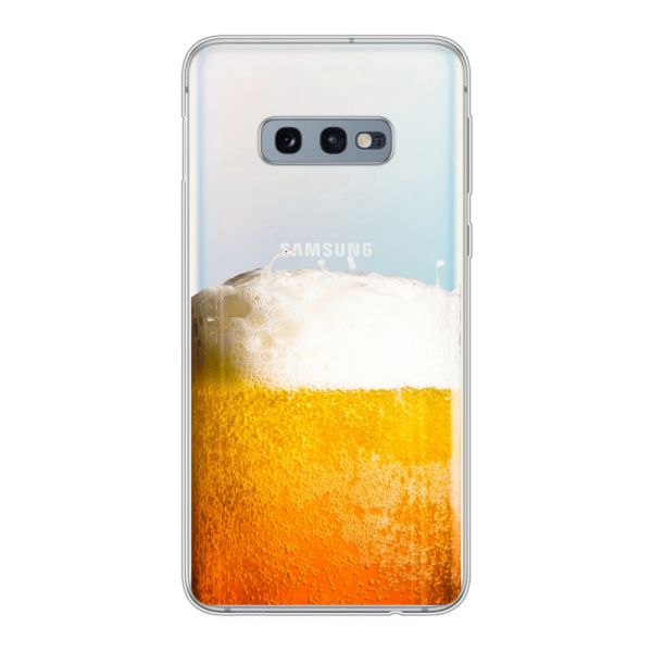 Funda Samsung Galaxy S10e flexible transparente con Cerveza Recién Tirada - Estampado de cerveza