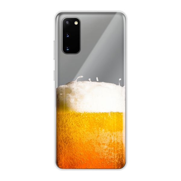 Funda Samsung Galaxy S20 flexible transparente con Cerveza Recién Tirada - Estampado de cerveza