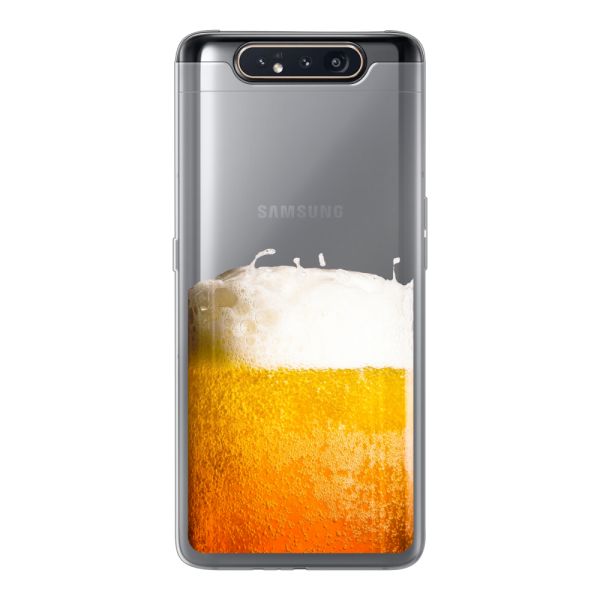 Funda Samsung Galaxy A80 flexible transparente con Cerveza Recién Tirada - Estampado de cerveza