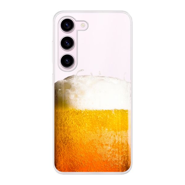 Funda Samsung Galaxy S23 flexible transparente con Cerveza Recién Tirada - Estampado de cerveza