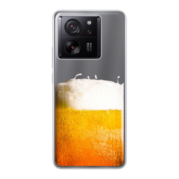 Funda Xiaomi 13T flexible transparente con Cerveza Recién Tirada - Estampado de cerveza