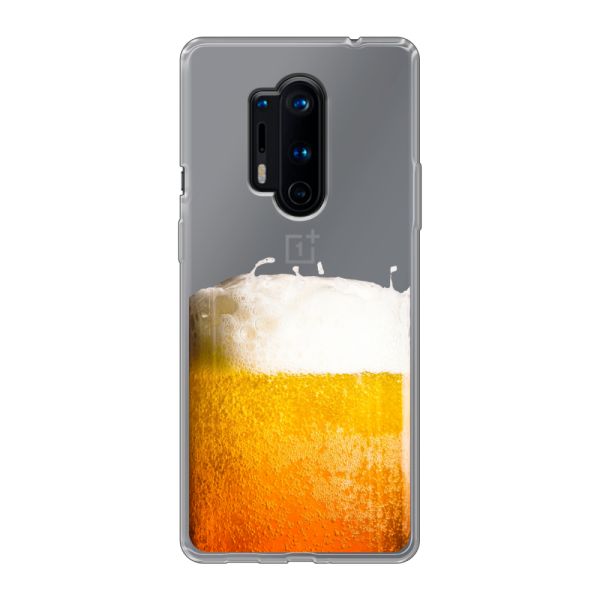 Funda OnePlus 8 Pro flexible transparente con Cerveza Recién Tirada - Estampado de cerveza