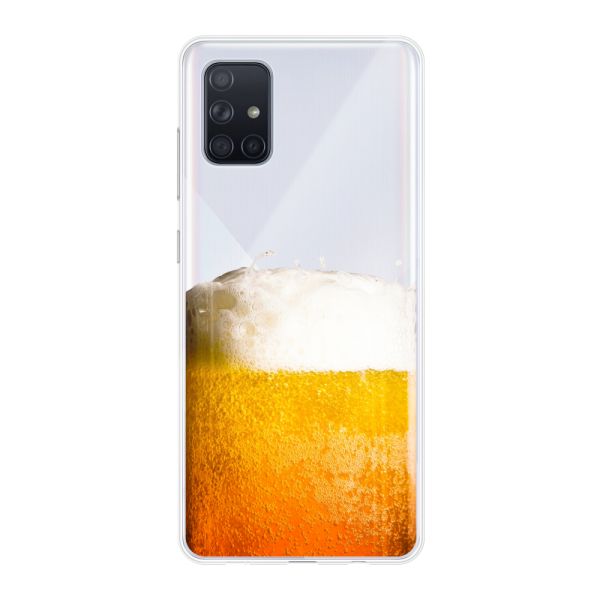 Funda Samsung Galaxy A71 4G flexible transparente con Cerveza Recién Tirada - Estampado de cerveza