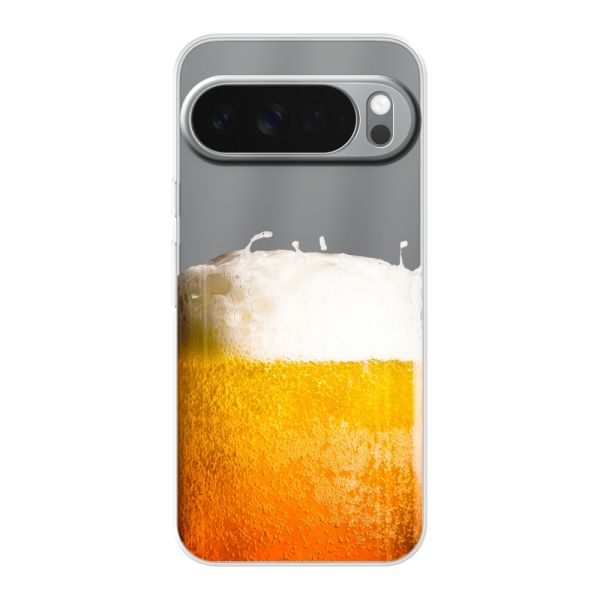 Funda Google Pixel 10 Pro XL flexible transparente con Cerveza Recién Tirada - Estampado de cerveza