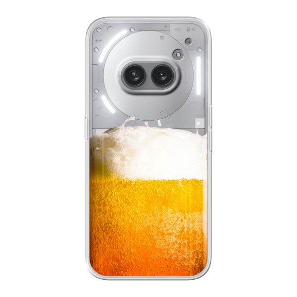 Transparant flexibel Nothing Phone (2a) Plus hoesje met Vers Getapt Biertje - Bierprint