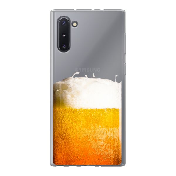 Funda Samsung Galaxy Note 10 flexible transparente con Cerveza Recién Tirada - Estampado de cerveza