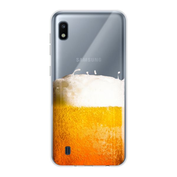 Funda Samsung Galaxy A10 flexible transparente con Cerveza Recién Tirada - Estampado de cerveza