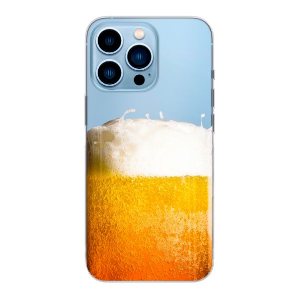 Funda iPhone 13 Pro flexible transparente con Cerveza Recién Tirada - Estampado de cerveza