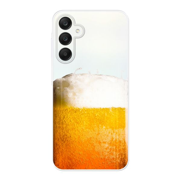 Funda Samsung Galaxy A25 flexible transparente con Cerveza Recién Tirada - Estampado de cerveza