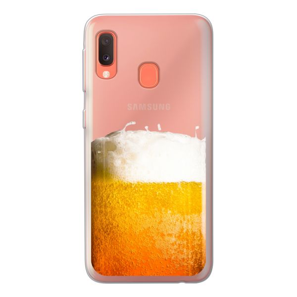 Funda Samsung Galaxy A20e flexible transparente con Cerveza Recién Tirada - Estampado de cerveza