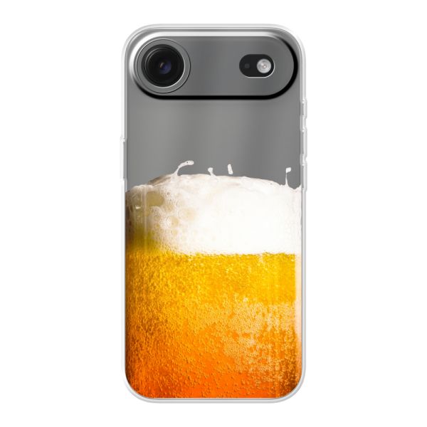 Funda iPhone Air flexible transparente con Cerveza Recién Tirada - Estampado de cerveza