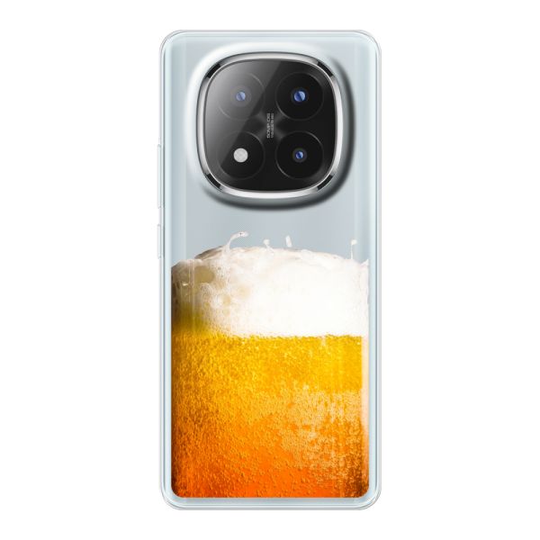Funda Xiaomi Redmi Note 14 Pro+ flexible transparente con Cerveza Recién Tirada - Estampado de cerveza