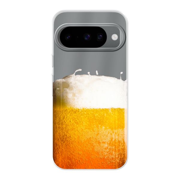 Funda Google Pixel 10 flexible transparente con Cerveza Recién Tirada - Estampado de cerveza