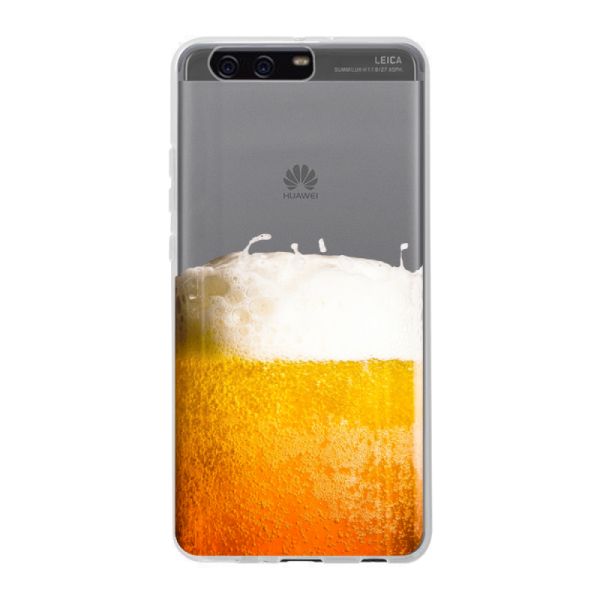 Funda Huawei P10 Plus flexible transparente con Cerveza Recién Tirada - Estampado de cerveza