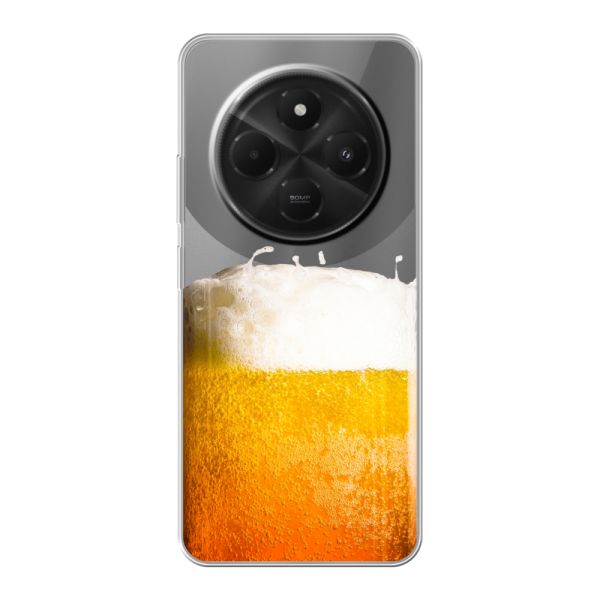 Funda Xiaomi Poco M7 flexible transparente con Cerveza Recién Tirada - Estampado de cerveza