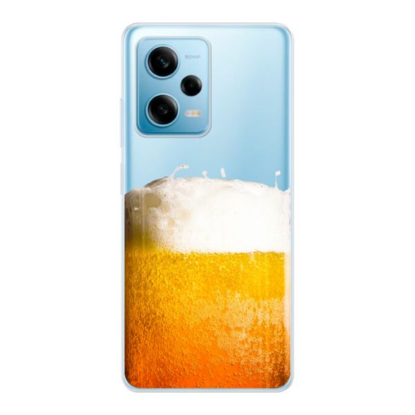 Funda Xiaomi Redmi Note 12 Pro 5G flexible transparente con Cerveza Recién Tirada - Estampado de cerveza