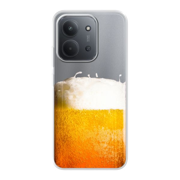Funda Xiaomi Redmi 15C 4G flexible transparente con Cerveza Recién Tirada - Estampado de cerveza