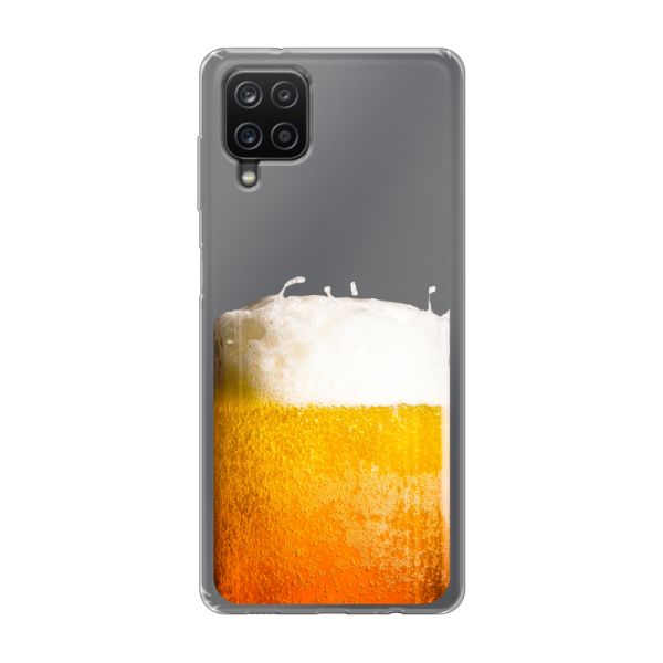 Funda Samsung Galaxy A12 flexible transparente con Cerveza Recién Tirada - Estampado de cerveza