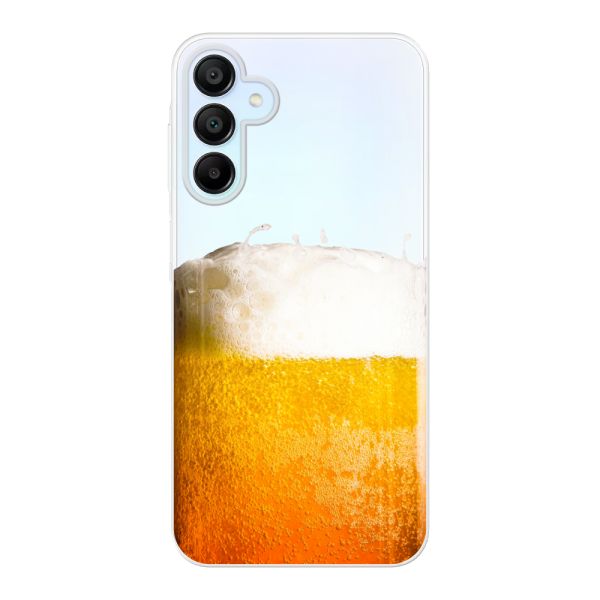 Funda Samsung Galaxy A15 flexible transparente con Cerveza Recién Tirada - Estampado de cerveza