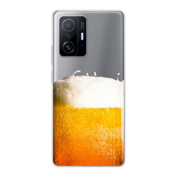 Funda Xiaomi 11T flexible transparente con Cerveza Recién Tirada - Estampado de cerveza