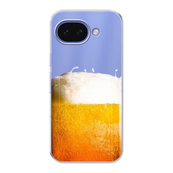 Funda Google Pixel 10A flexible transparente con Cerveza Recién Tirada - Estampado de cerveza