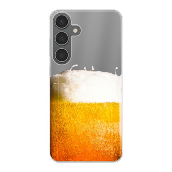 Funda Samsung Galaxy S24 Plus flexible transparente con Cerveza Recién Tirada - Estampado de cerveza