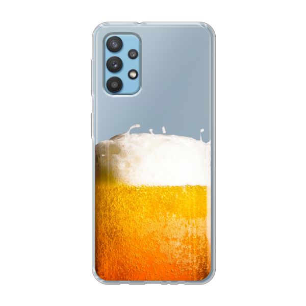Funda Samsung Galaxy A32 4G flexible transparente con Cerveza Recién Tirada - Estampado de cerveza