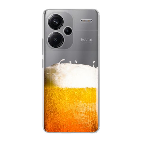 Funda Xiaomi Redmi Note 13 Pro+ flexible transparente con Cerveza Recién Tirada - Estampado de cerveza