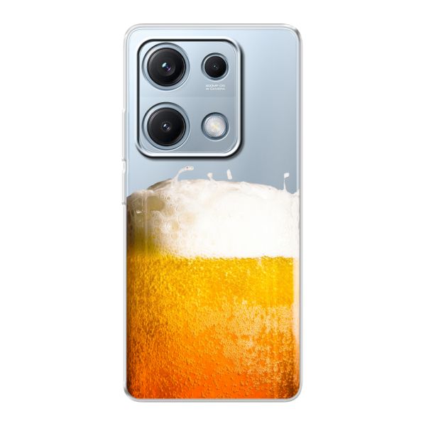Funda Xiaomi Redmi Note 14S flexible transparente con Cerveza Recién Tirada - Estampado de cerveza