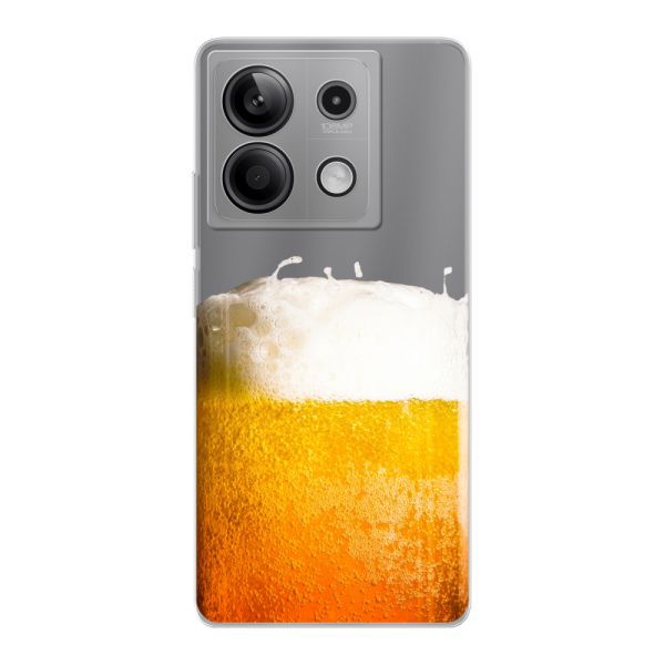 Funda Xiaomi Redmi Note 13 5G flexible transparente con Cerveza Recién Tirada - Estampado de cerveza