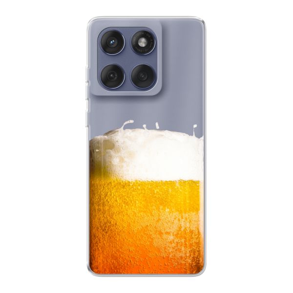 Funda Motorola Edge 60 flexible transparente con Cerveza Recién Tirada - Estampado de cerveza