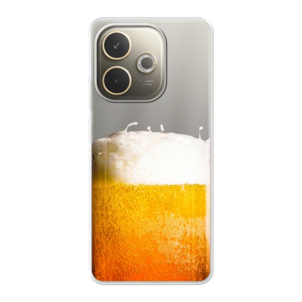 Funda Oppo A5 Pro flexible transparente con Cerveza Recién Tirada - Estampado de cerveza