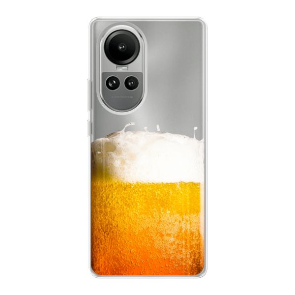 Funda Oppo Reno 10 flexible transparente con Cerveza Recién Tirada - Estampado de cerveza