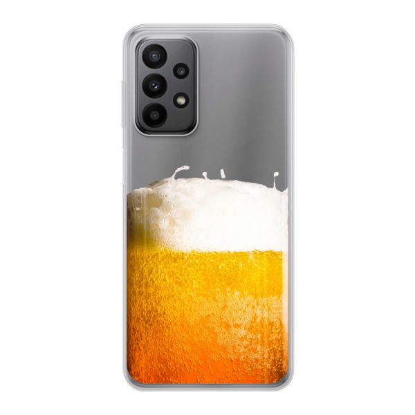 Funda Samsung Galaxy A23 5G flexible transparente con Cerveza Recién Tirada - Estampado de cerveza