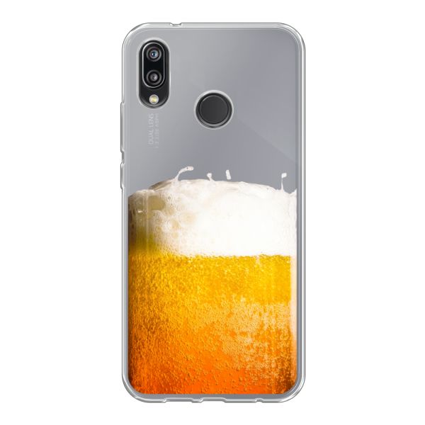 Funda Huawei P20 Lite flexible transparente con Cerveza Recién Tirada - Estampado de cerveza