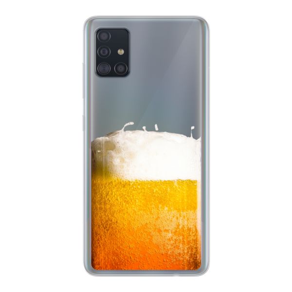 Funda Samsung Galaxy A51 flexible transparente con Cerveza Recién Tirada - Estampado de cerveza