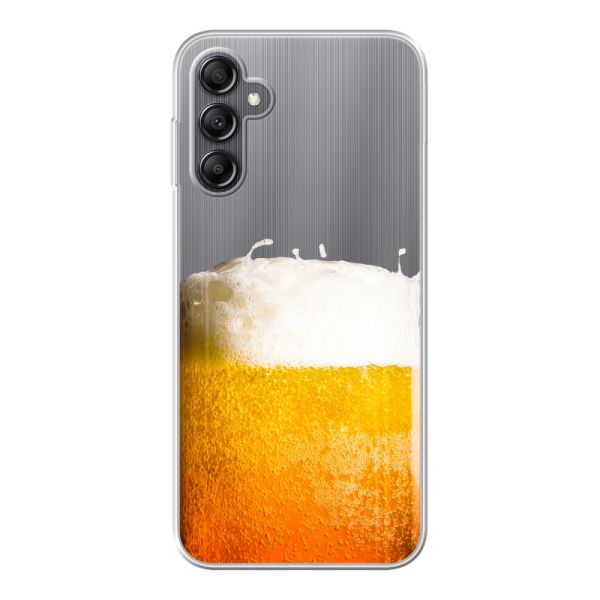 Funda Samsung Galaxy A14 flexible transparente con Cerveza Recién Tirada - Estampado de cerveza