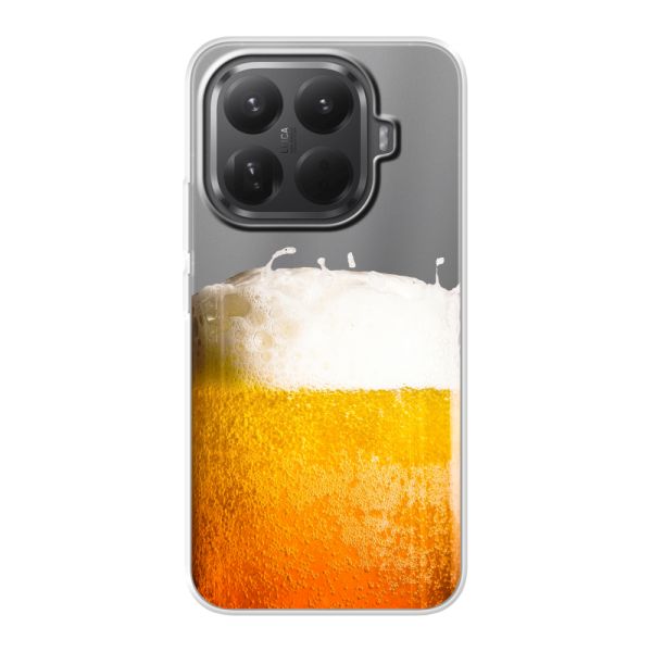 Funda Xiaomi 15T Pro flexible transparente con Cerveza Recién Tirada - Estampado de cerveza
