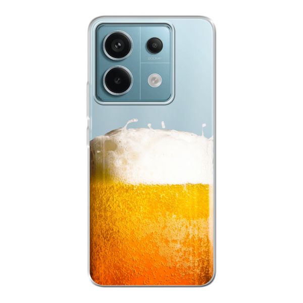 Funda Xiaomi Poco X6 flexible transparente con Cerveza Recién Tirada - Estampado de cerveza