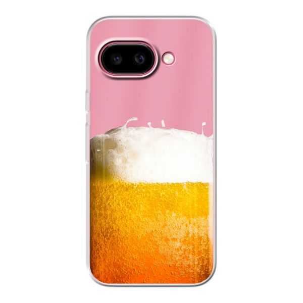 Funda Google Pixel 9A flexible transparente con Cerveza Recién Tirada - Estampado de cerveza