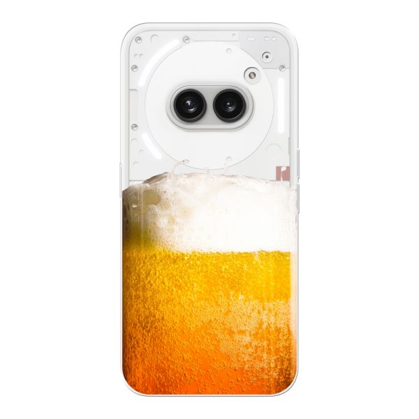 Transparant flexibel Nothing Phone (2a) hoesje met Vers Getapt Biertje - Bierprint