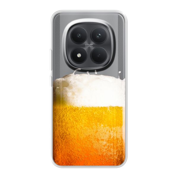 Funda Xiaomi Poco M8 Pro flexible transparente con Cerveza Recién Tirada - Estampado de cerveza
