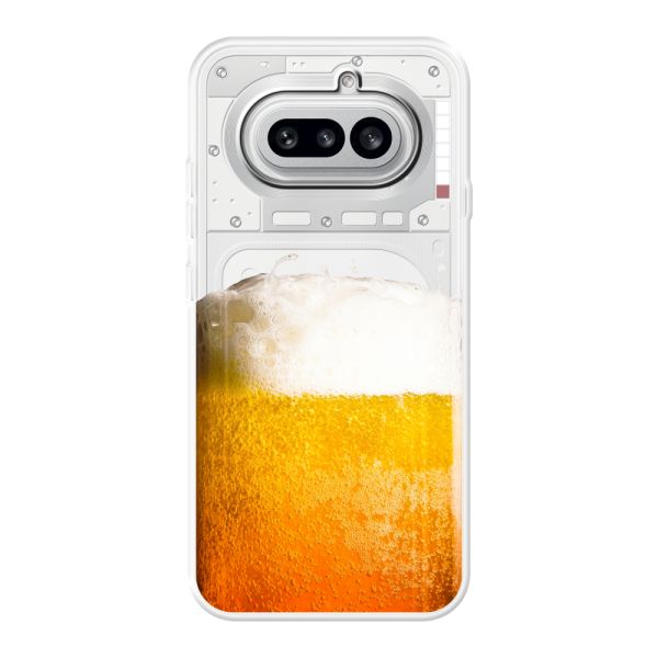 Coque Nothing Phone (4a) flexible transparente avec Bière Fraîchement Tirée - Imprimé bière