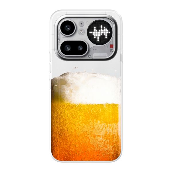 Funda Nothing Phone (4a) Pro flexible transparente con Cerveza Recién Tirada - Estampado de cerveza