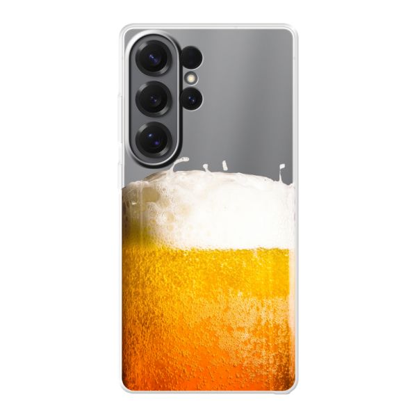 Funda Samsung Galaxy S26 Ultra flexible transparente con Cerveza Recién Tirada - Estampado de cerveza