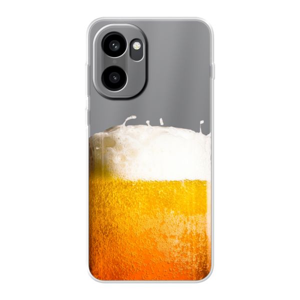 Transparant flexibel OnePlus 15R hoesje met Vers Getapt Biertje - Bierprint