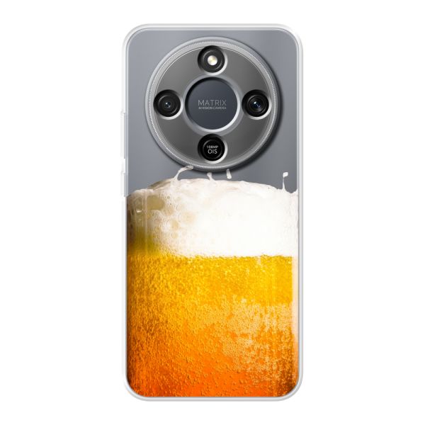 Transparant flexibel Honor X9 hoesje met Vers Getapt Biertje - Bierprint
