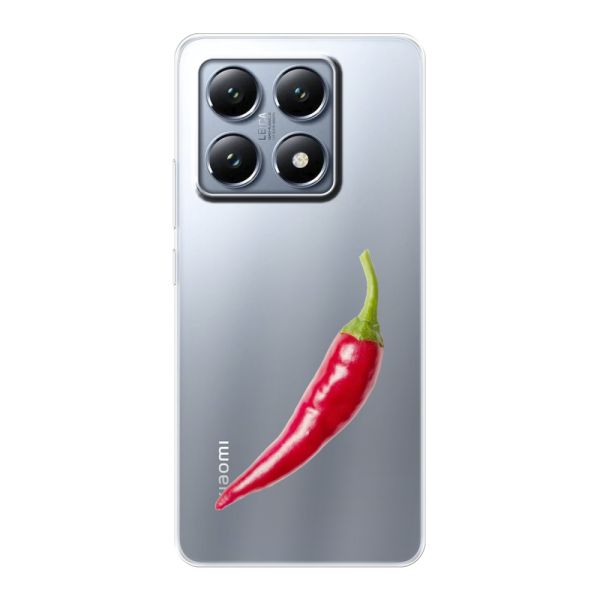 Transparant flexibel Xiaomi 14T hoesje met Rode Peper - Pittig Design