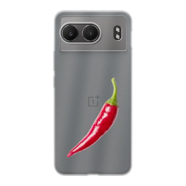 Transparant flexibel OnePlus Nord 4 hoesje met Rode Peper - Pittig Design