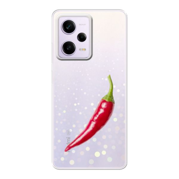Transparant flexibel Xiaomi Poco X5 hoesje met Rode Peper - Pittig Design